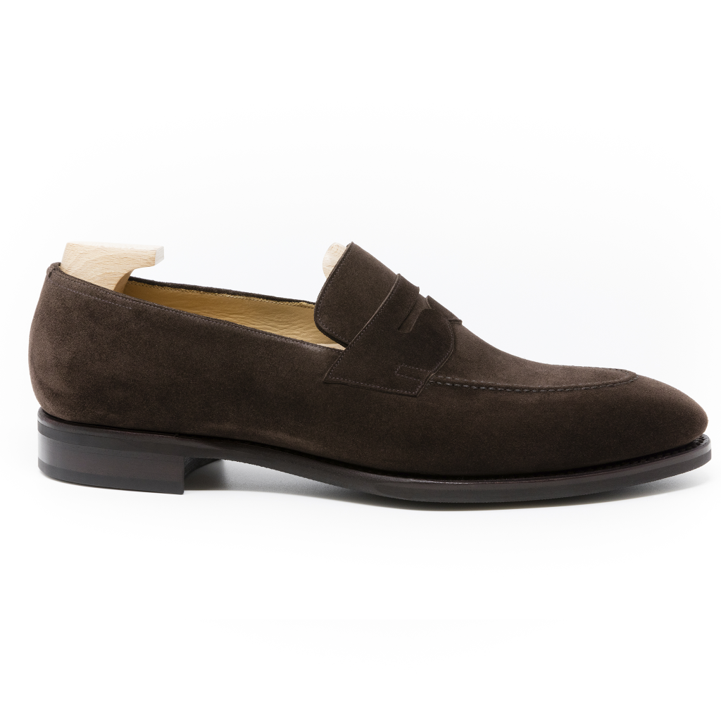 Dark Brown Suede Penny Loafer – www.koblur.com